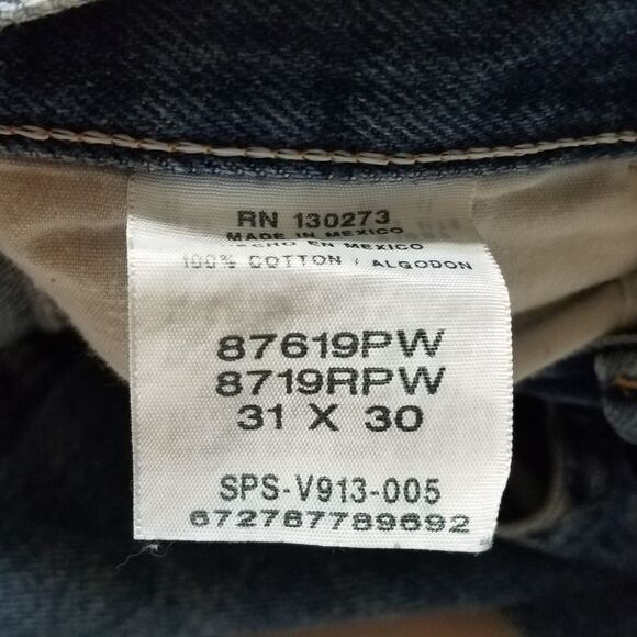 VINTAGE 80s Rustler Distressed Dark Wash Jeans - Picture 9 of 10